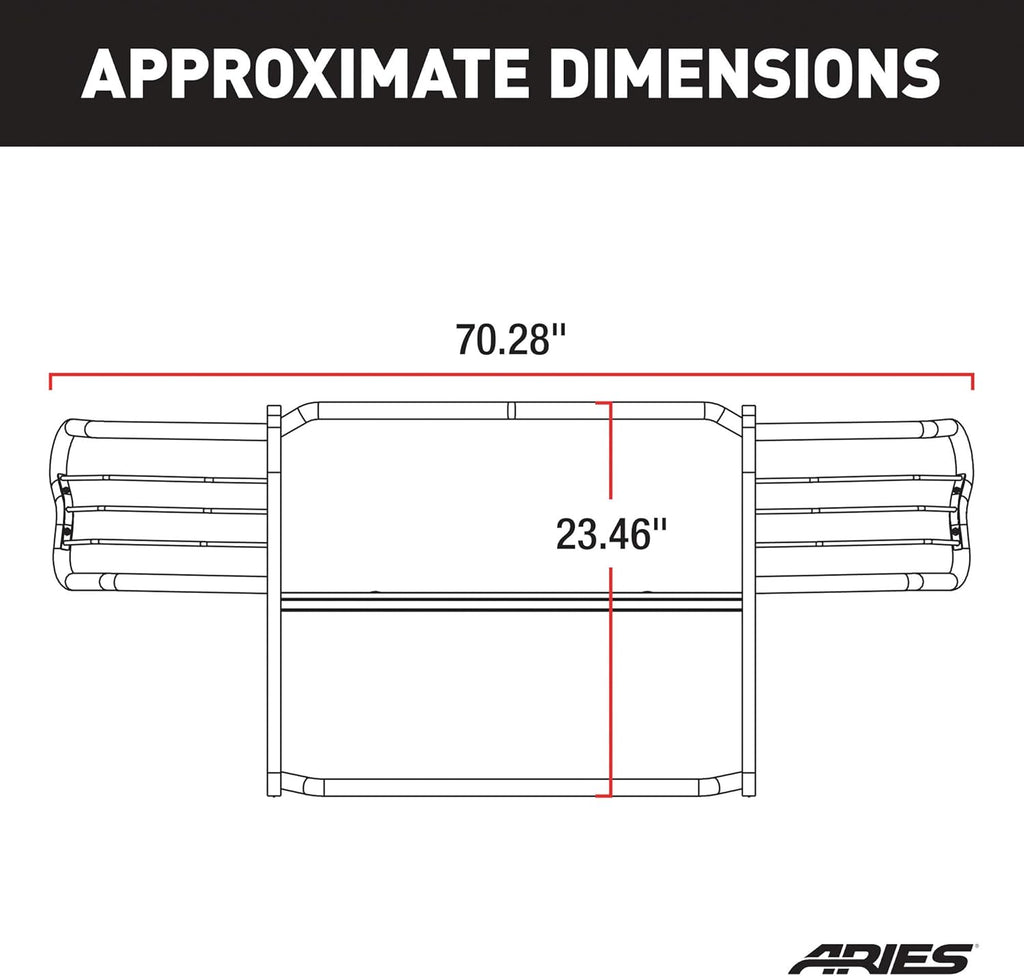 1044 1-1/2-Inch Black Steel Grille Guard, No-Drill, Select Jeep Grand Cherokee