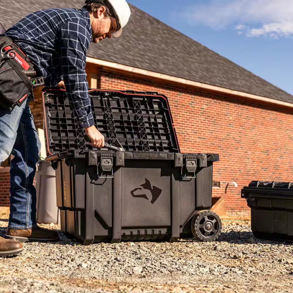 36.5 In. Black Heavy Duty Large Rolling Toolbox with Tool Tray and Keyed Lock
