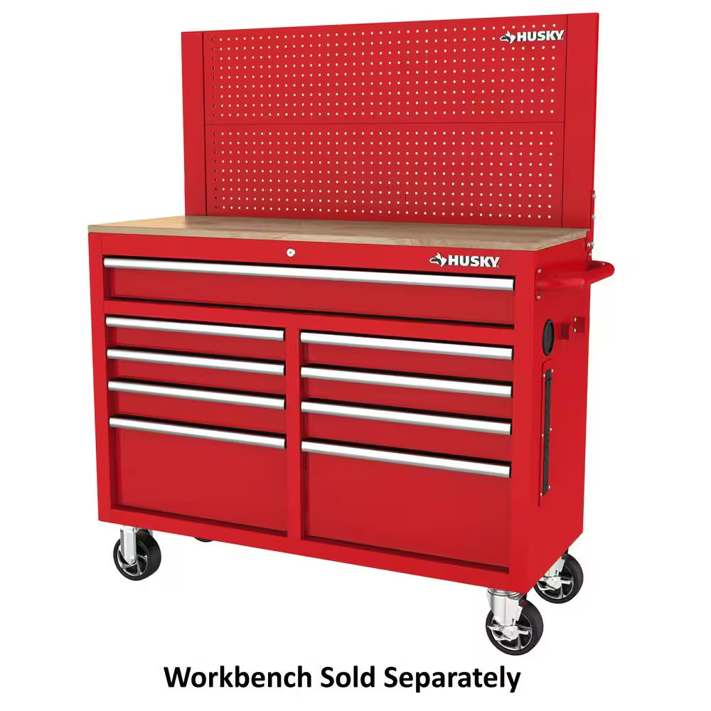 46 In. Gloss Red Steel Pegboard Attachment