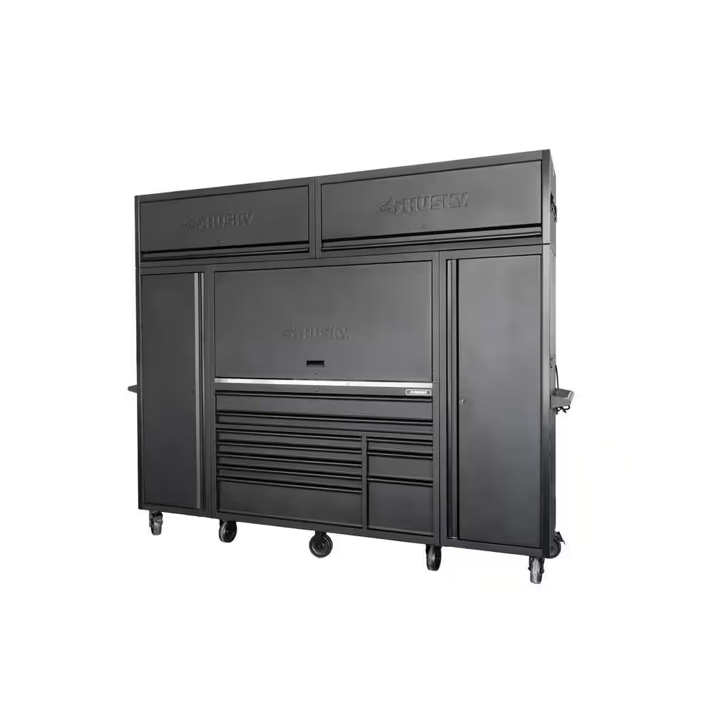 Modular Tool Storage Heavy Duty 62 In. W X 24 In. D Matte Black Top Tool Chest