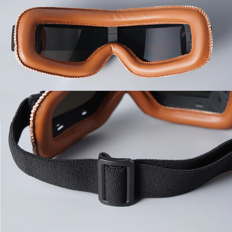 Vintage Royal Rider Helmet Off-Road Windshield Goggles