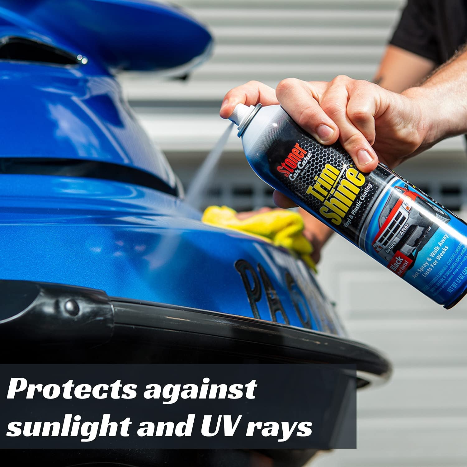 91034-12PK Trim Shine – Vinyl and Plastic Protectant Coating for Interior and Exterior Automotive Detailing, Quick Auto Trim Restorer, Fast-Drying No Sling Formula – 12 Oz (Pack of 12)