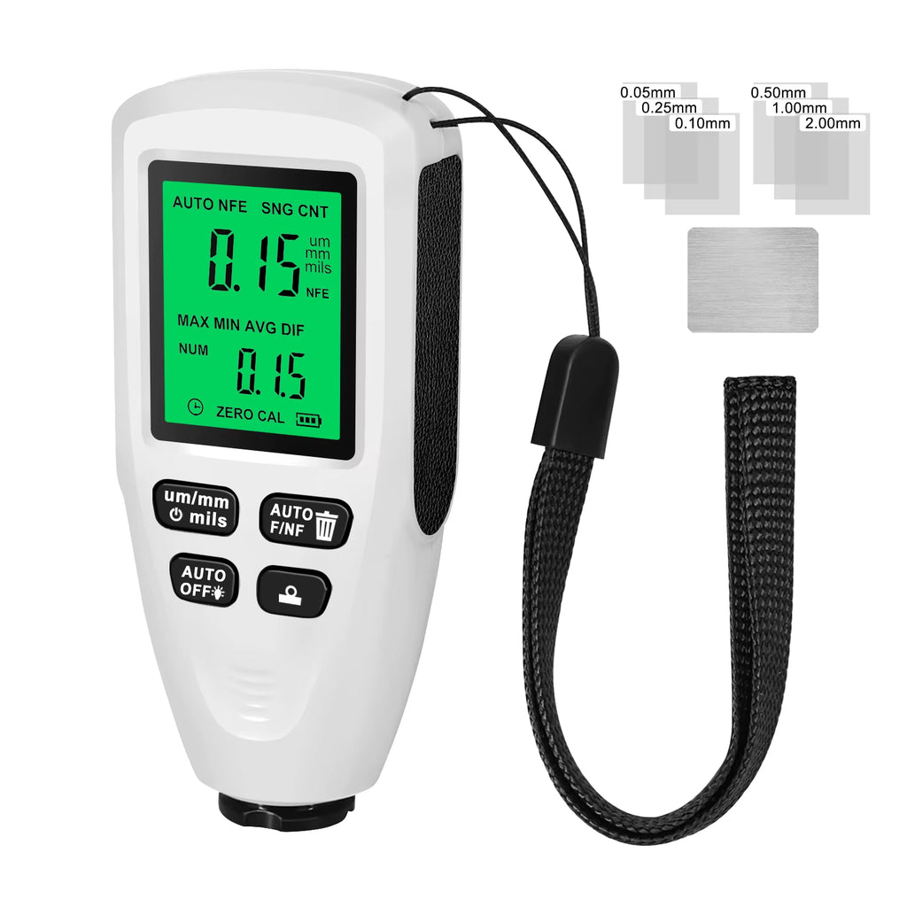 HW-300 Car Paint Thickness Gauge 0-2000UM Fe & Nfe Film Coating Automatic Thickness Tester Manual Auto Paint Tools