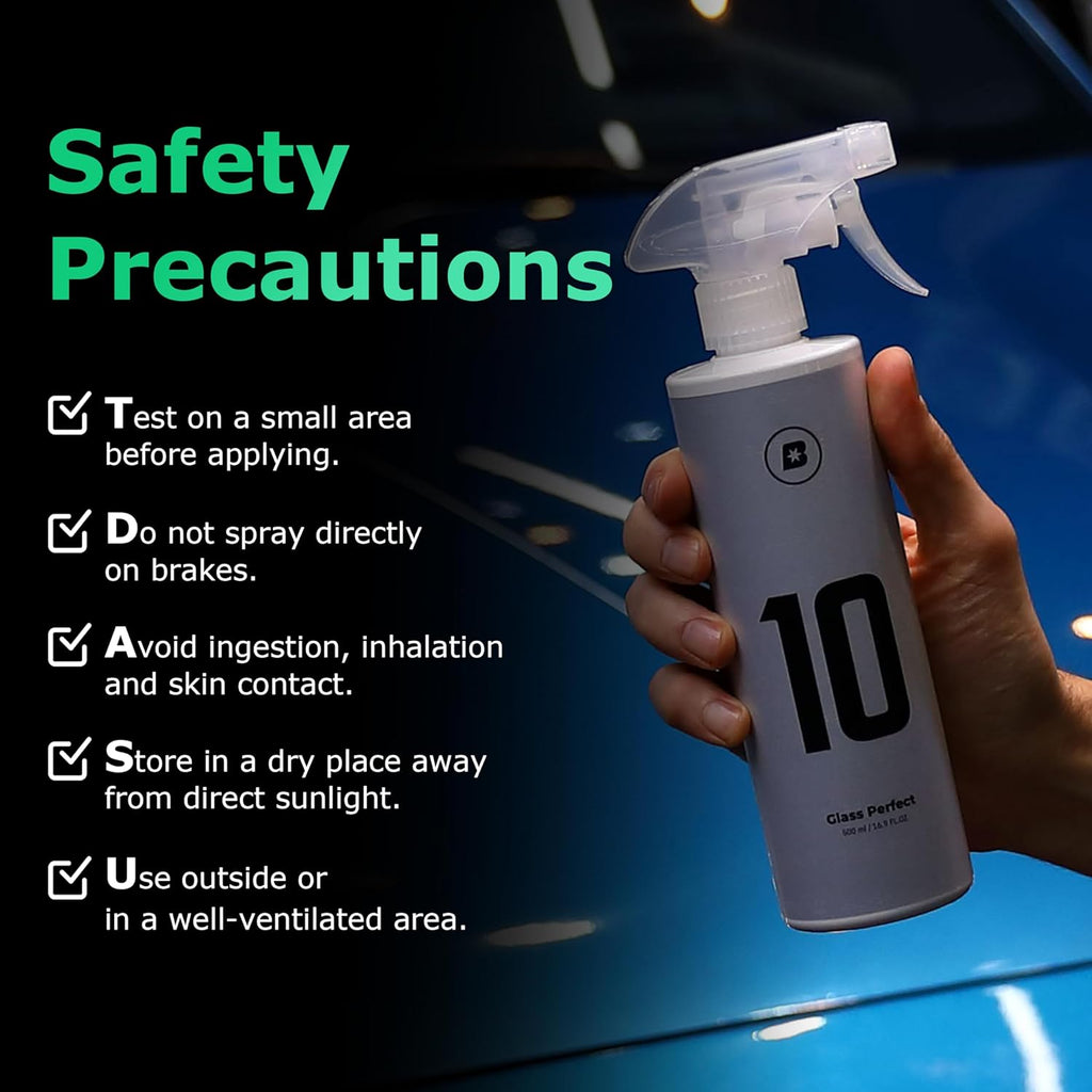 Car Window Cleaner Spray 16.91 Fl.Oz | Window Cleaner with Protective Ceramic Coating for Cars | Streak Free Car Glass Cleaner, Water Repellent & Windshield | Ammonia Free Cleaner Spray