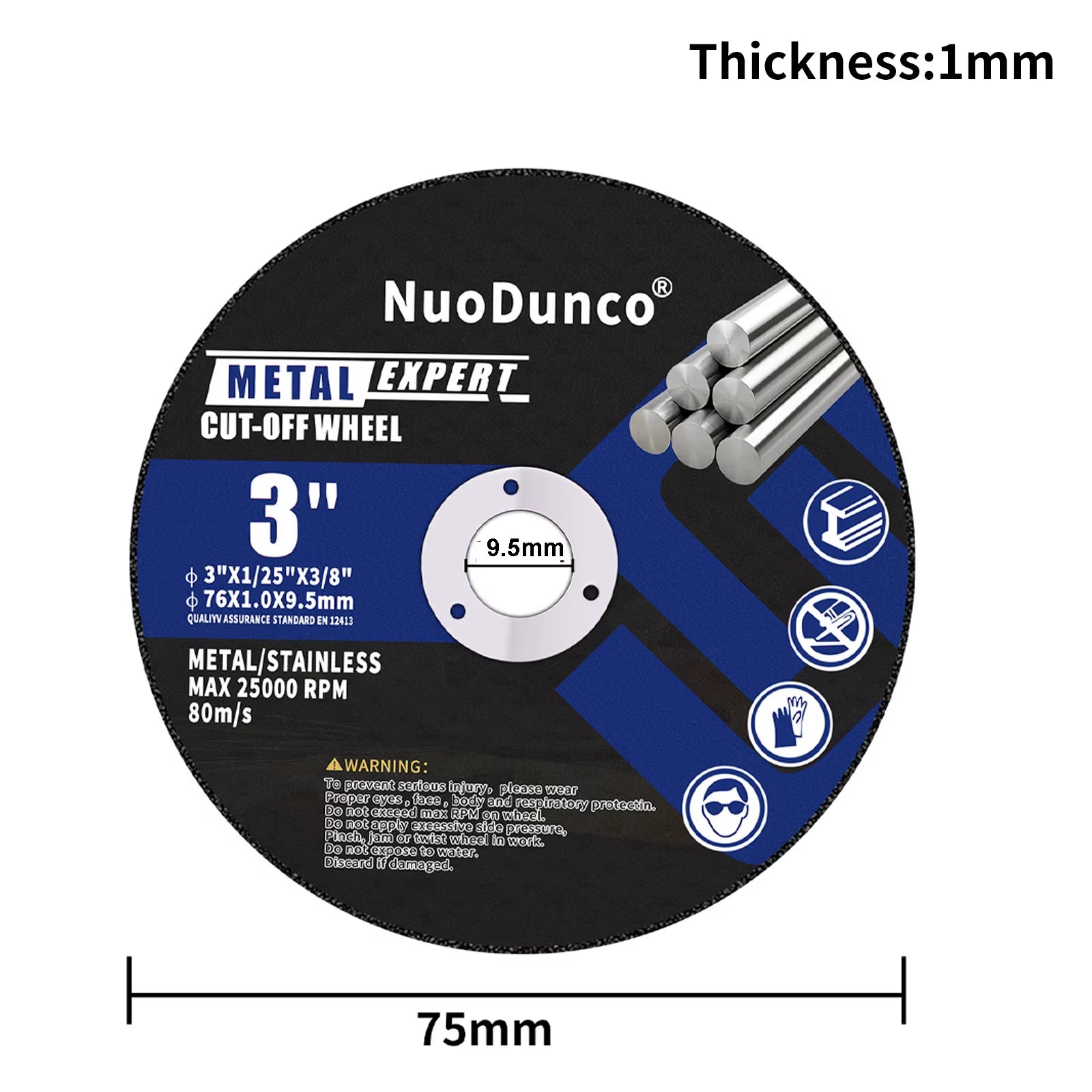 5Pcs75Mm Circular Resin Saw Blade Mini Cutting Disc Grinding Wheel Angle Grinder Accessories Metal Wood Iron Plastic Cutting Saw