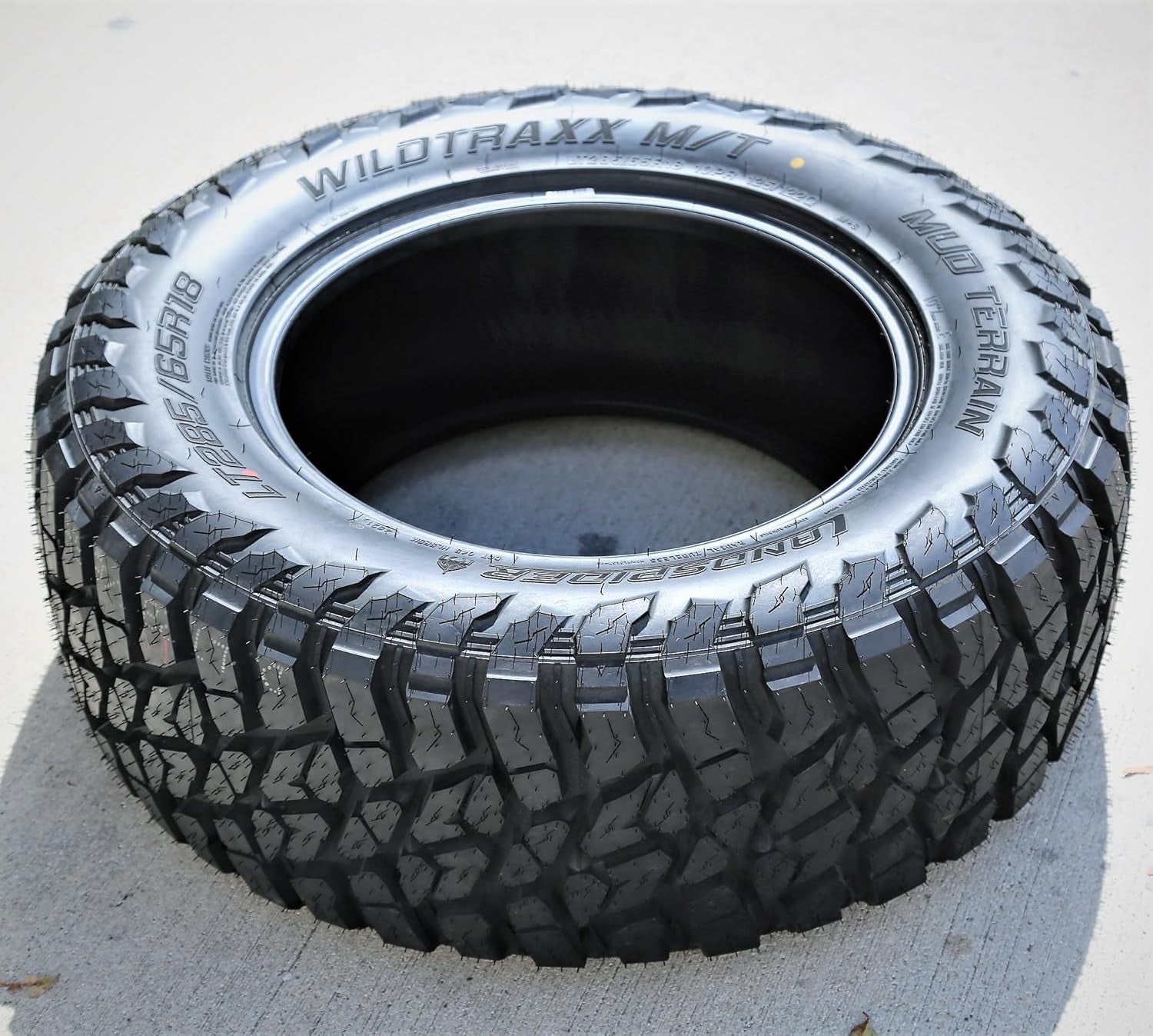 Set of 2 (TWO)  Wildtraxx M/T Mud Off-Road Light Truck Radial Tires-Lt285/65R18 285/65/18 285/65-18 125/122Q Load Range E LRE 10-Ply RBL Raised Black Letters