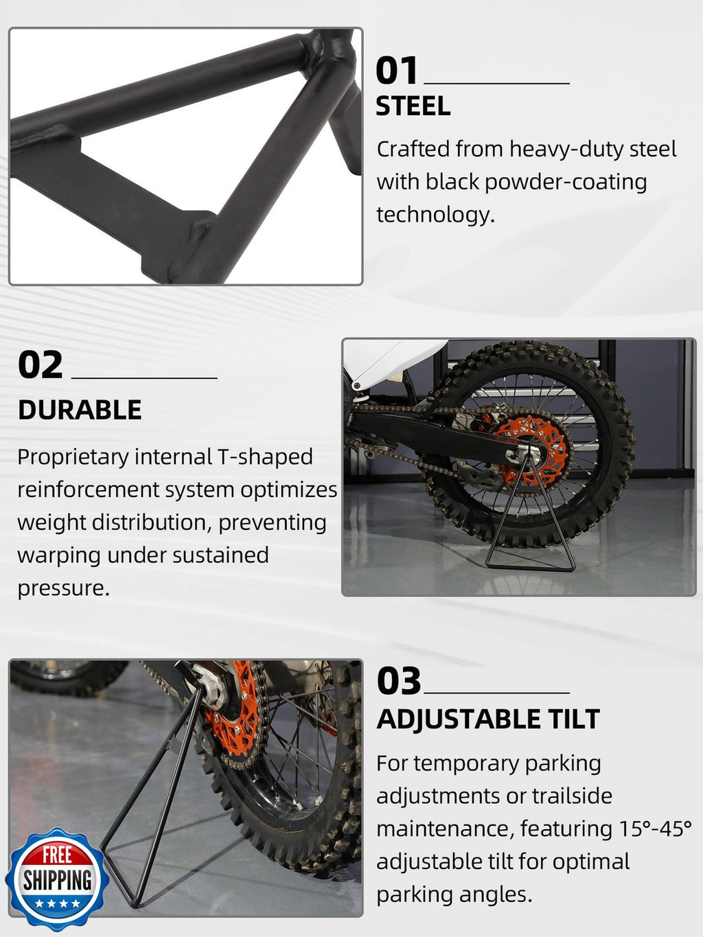 JFG Racing Dirt Bike Triangle Stand,Universa