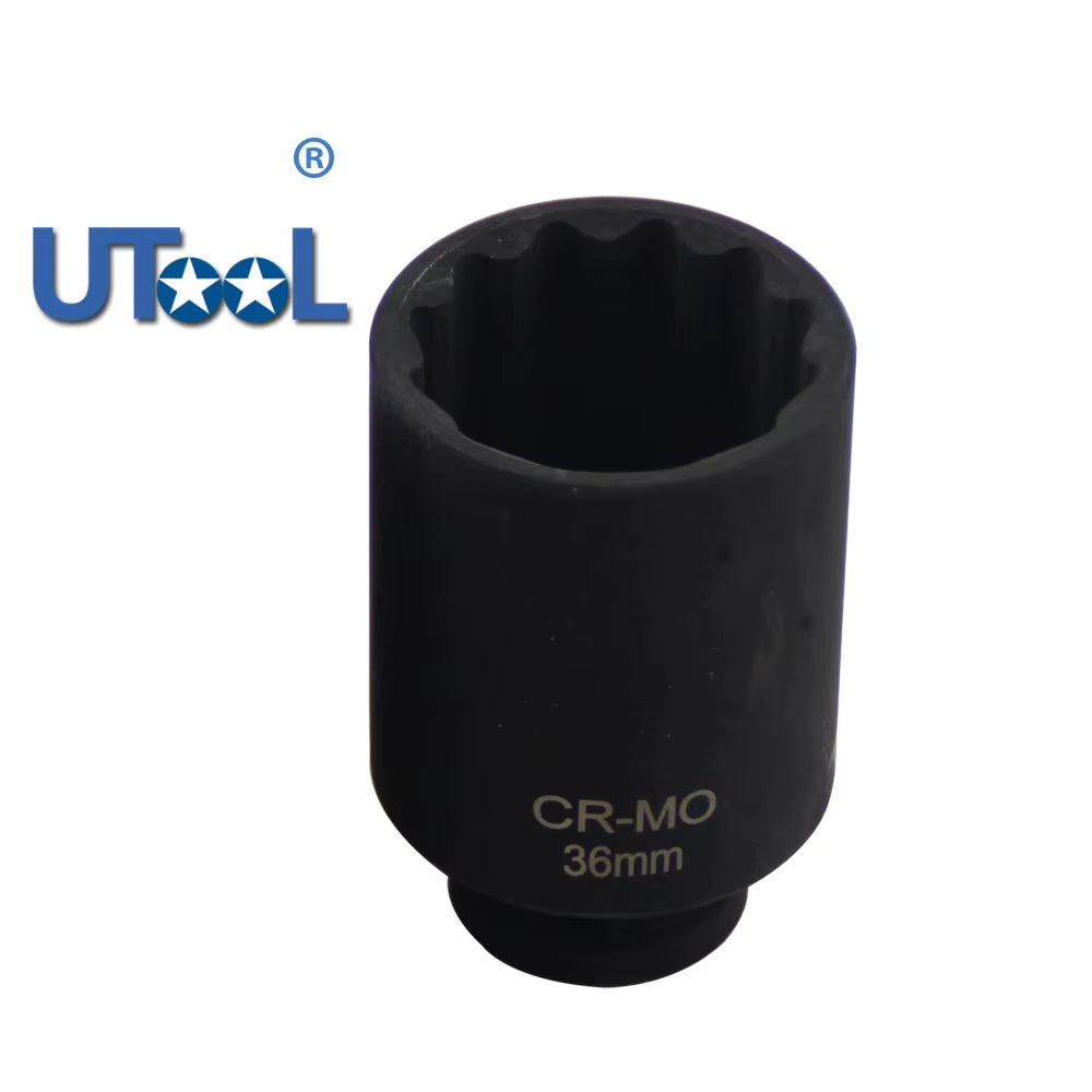 30Mm 32Mm 34Mm 36Mm 1/2"DR 12 Point Impact Socket Spindle Axle Nut Socket Hub Axle Nuts Removing Installing Tool