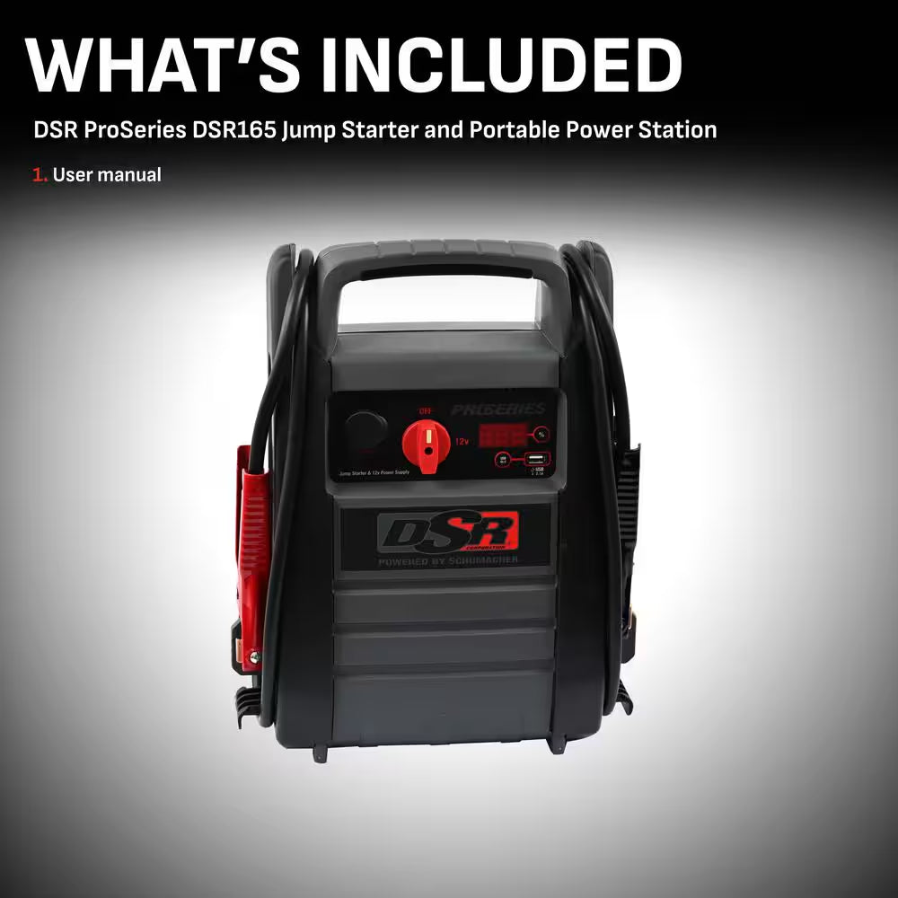 DSR Professional Grade Automotive 2200 Peak Amp 12-Volt Jump Starter and Portable Power Station