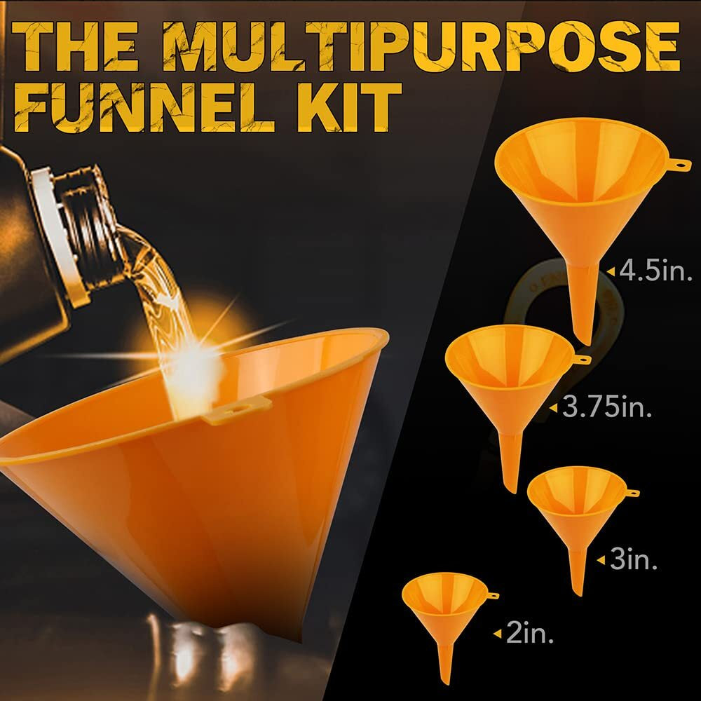 ELEAD 15 PCS No-Spill Coolant Funnel Kit Radiator Funnel Burping Kit Funnels For