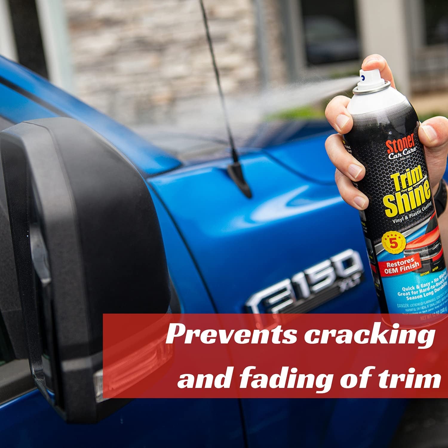 91034-12PK Trim Shine – Vinyl and Plastic Protectant Coating for Interior and Exterior Automotive Detailing, Quick Auto Trim Restorer, Fast-Drying No Sling Formula – 12 Oz (Pack of 12)