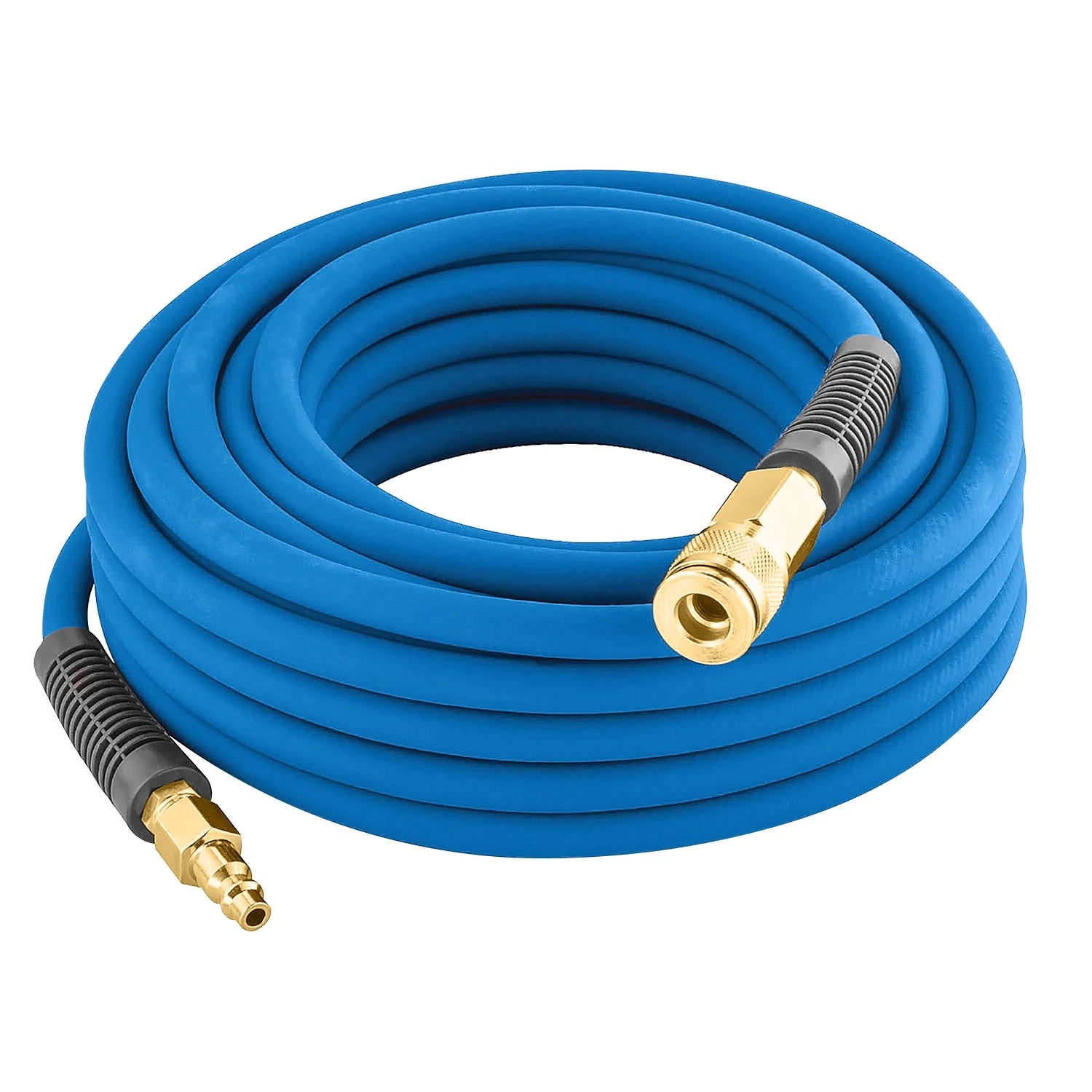 E3850PVCR 3/8" X 50' Pvc/Rubber Hybrid Air Hose W/ 1/4" Brass Fittings