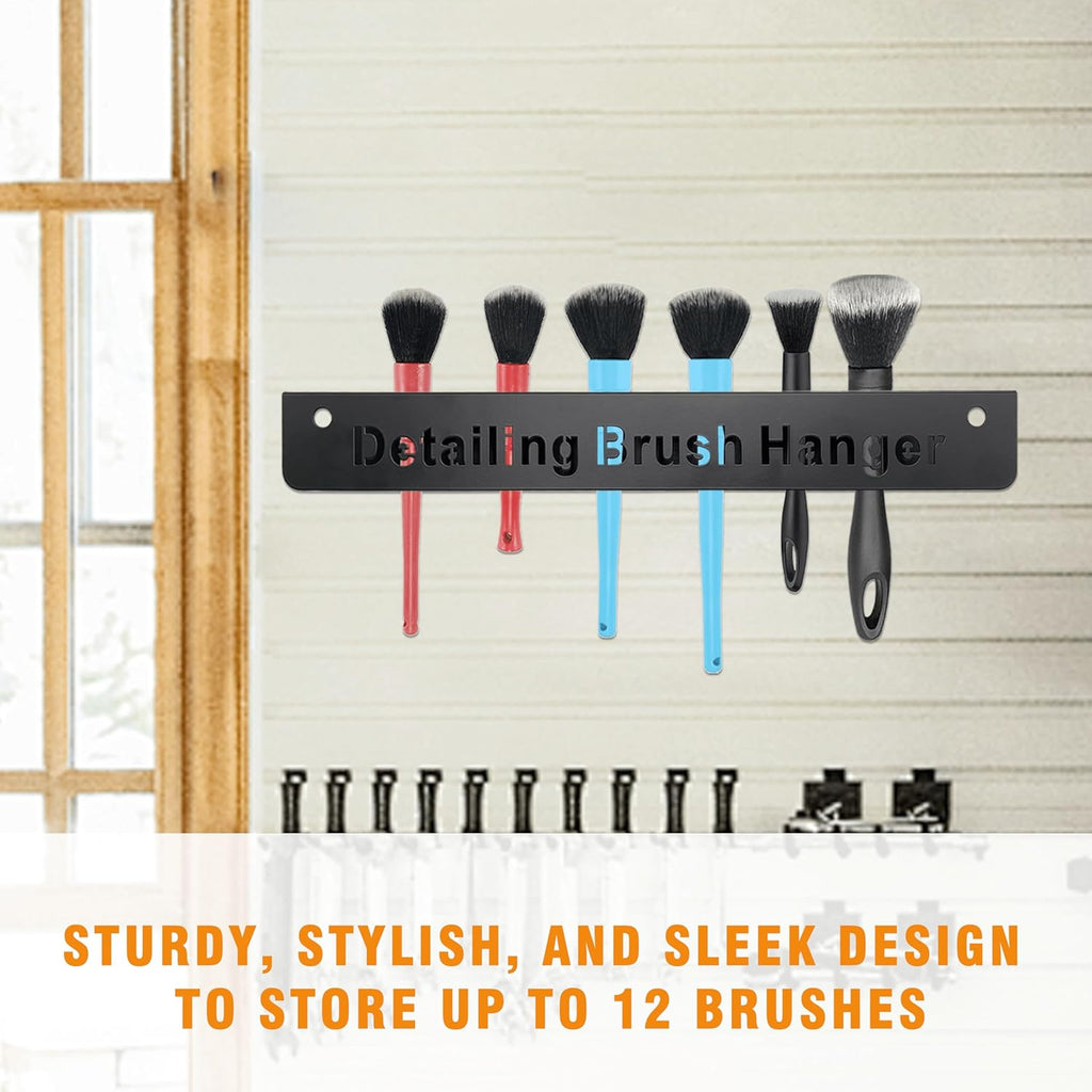 Superior Car Detailing Storage - Organized Detailing Organizer and Brush Set - Sturdy and Durable Auto Detailing Brushes Organizer