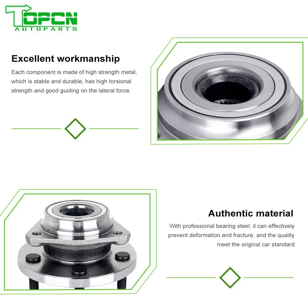 1Pcs Front Wheel Bearing & Hub Assemblyjeep Grand Cherokee Laredo Limited 99-04