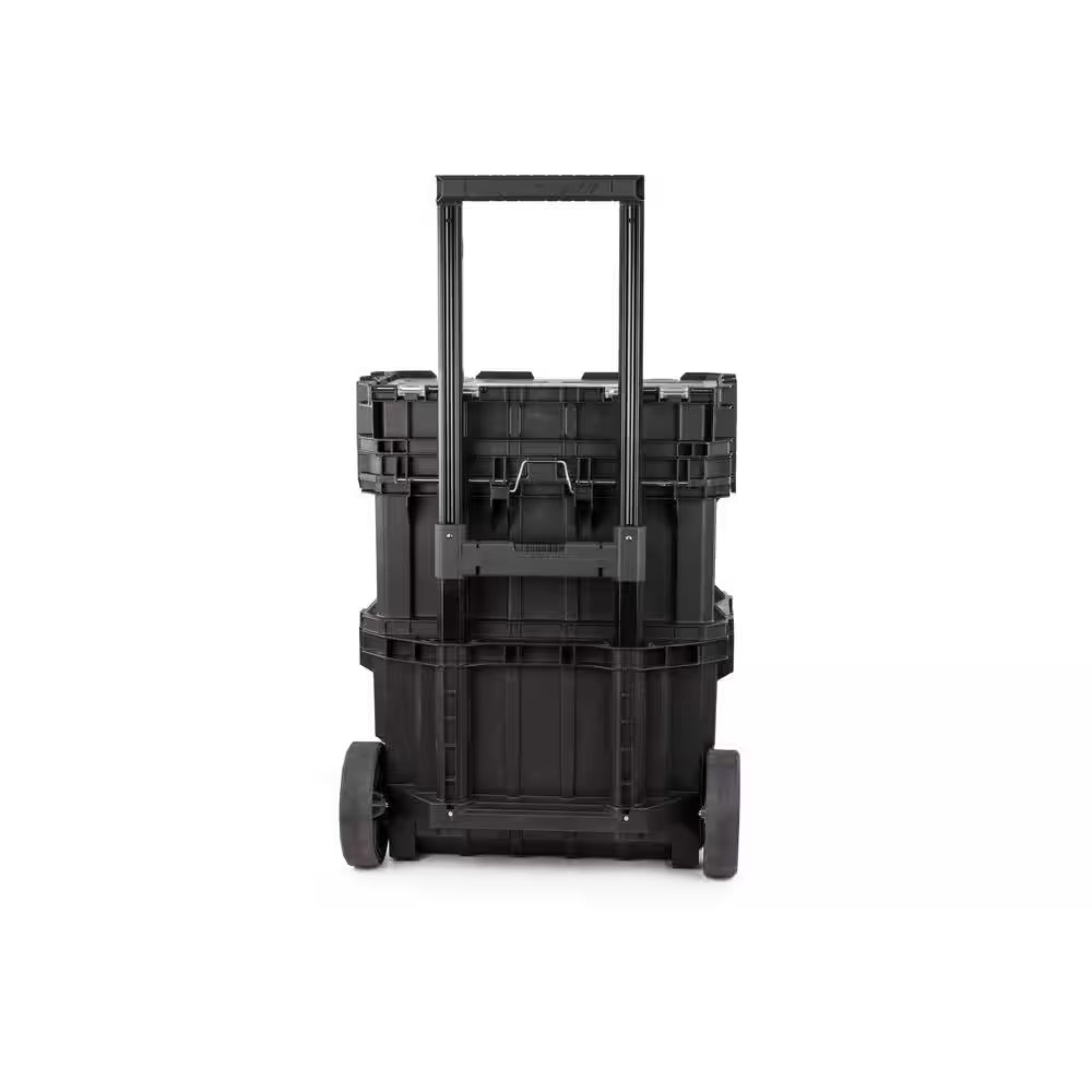Connect Stackable 22 In. Rolling Tool Cart, 22 In. Tool Box, and Pro Small Parts Organizer with 12 Removable Bins
