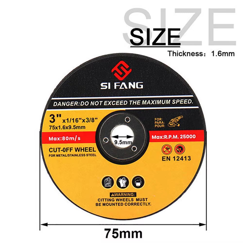 75/125/125/150/180/250/300Mm Metal Grinding Disc Resin Cutting Wheel Angle Grinder Ultrathin Blade for Metal Iron Stainles Steel