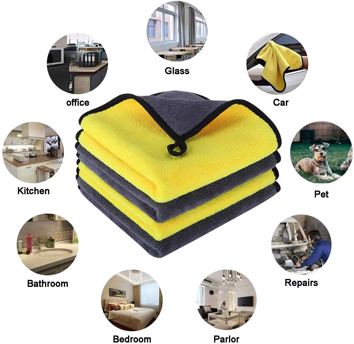 Car Wash Microfiber Towel Car Cleaning Drying Cloth Car Care Cloth Detailing Car Washtowel Never Scrat