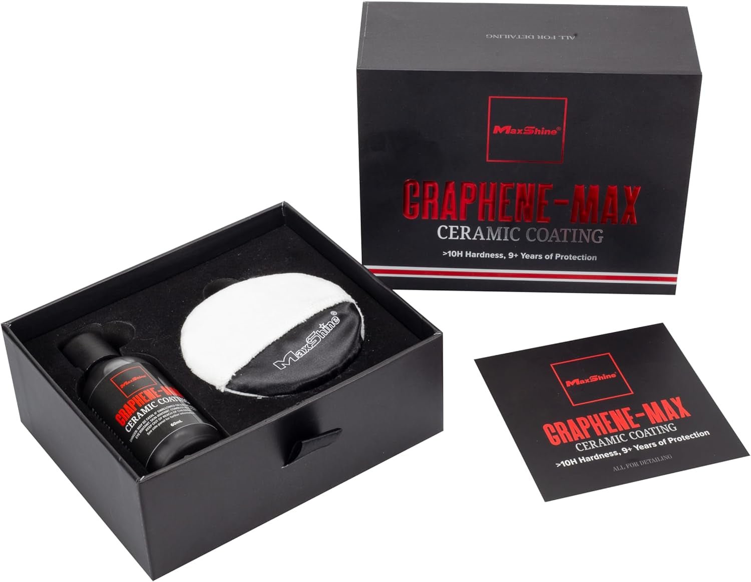 Graphene-Max Ceramic Coating 60Ml | Universal Advanced Graphene & Ceramic Formula | Hydrophobic Car Coating with 9-Year Durability | High Gloss Finish & Professional Paint Protection