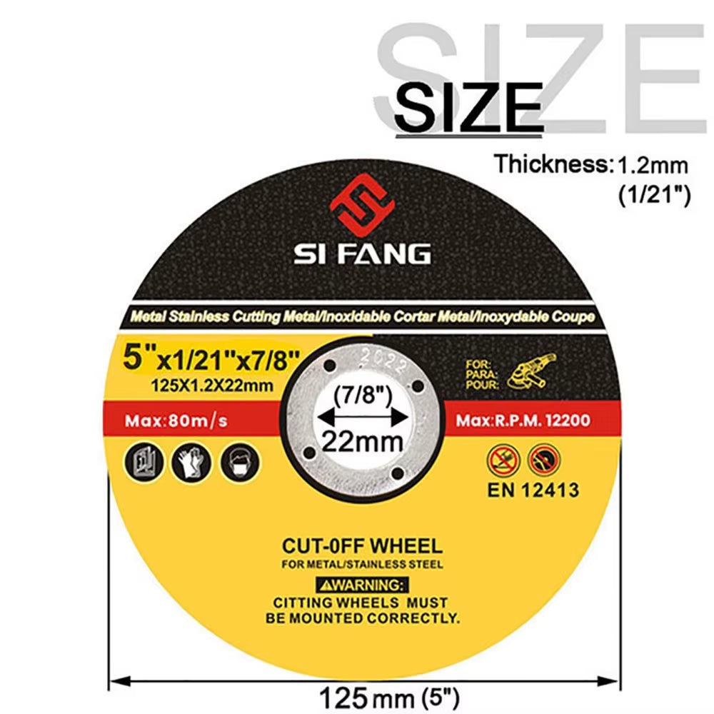 75/125/125/150/180/250/300Mm Metal Grinding Disc Resin Cutting Wheel Angle Grinder Ultrathin Blade for Metal Iron Stainles Steel