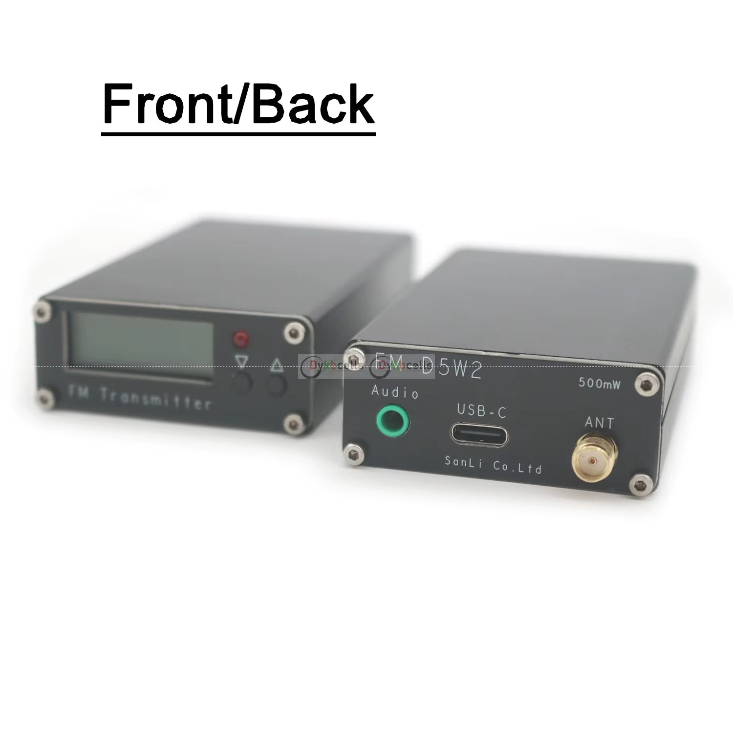 2000M 0.5W FM Transmitter 76-108Mhz Digital Display FM Stereo Transmit TYPE-C USB Churches CAR Radio Broadcast Campus Station