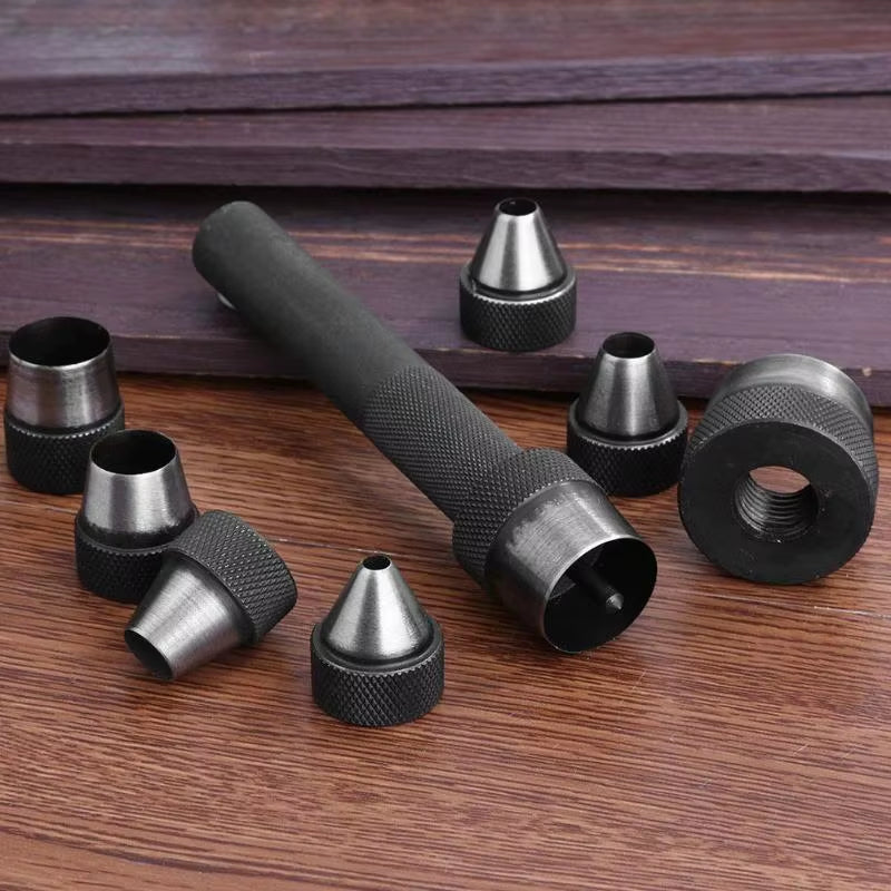 10Pcs Heavy Duty Hollow Punch Kit Set Gasket Leather Rubber Punching Diy Leathercraft Perforating Tools Herramientas Para Cuero