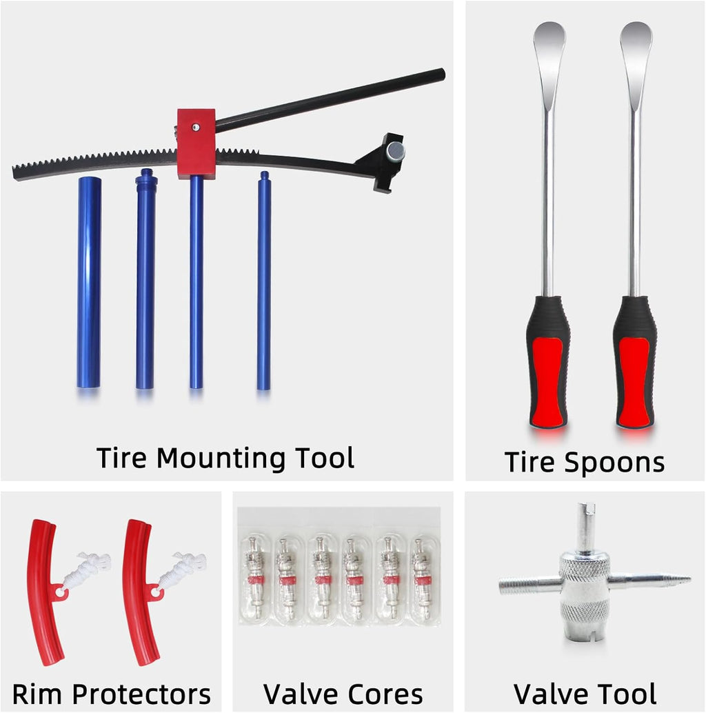 BESTOOL Dirt Bike Tire Changing Kit for Motocross, Enduro and Dirt Bikes - Dirt Bike Tire Changing Tool for 16" to 21" Wheels, Quick Mount without Pinching Tubes - 15/17/20/25Mm Axles
