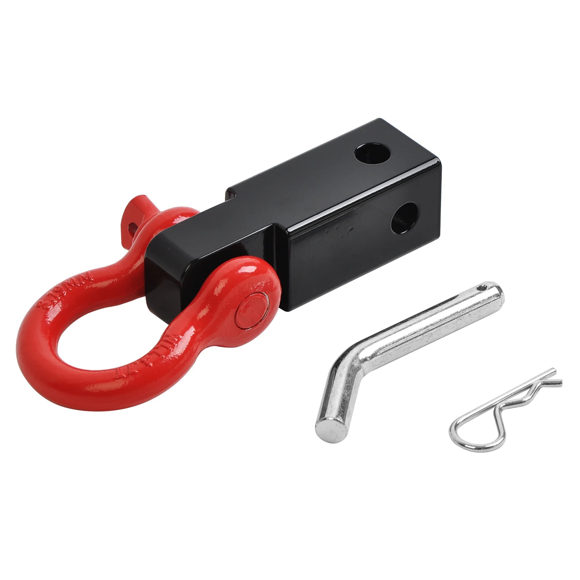 Receiver Hitch D-Ring with 5T 3/4In Shackle Tow Hook Winch Mount to 2" Receivers