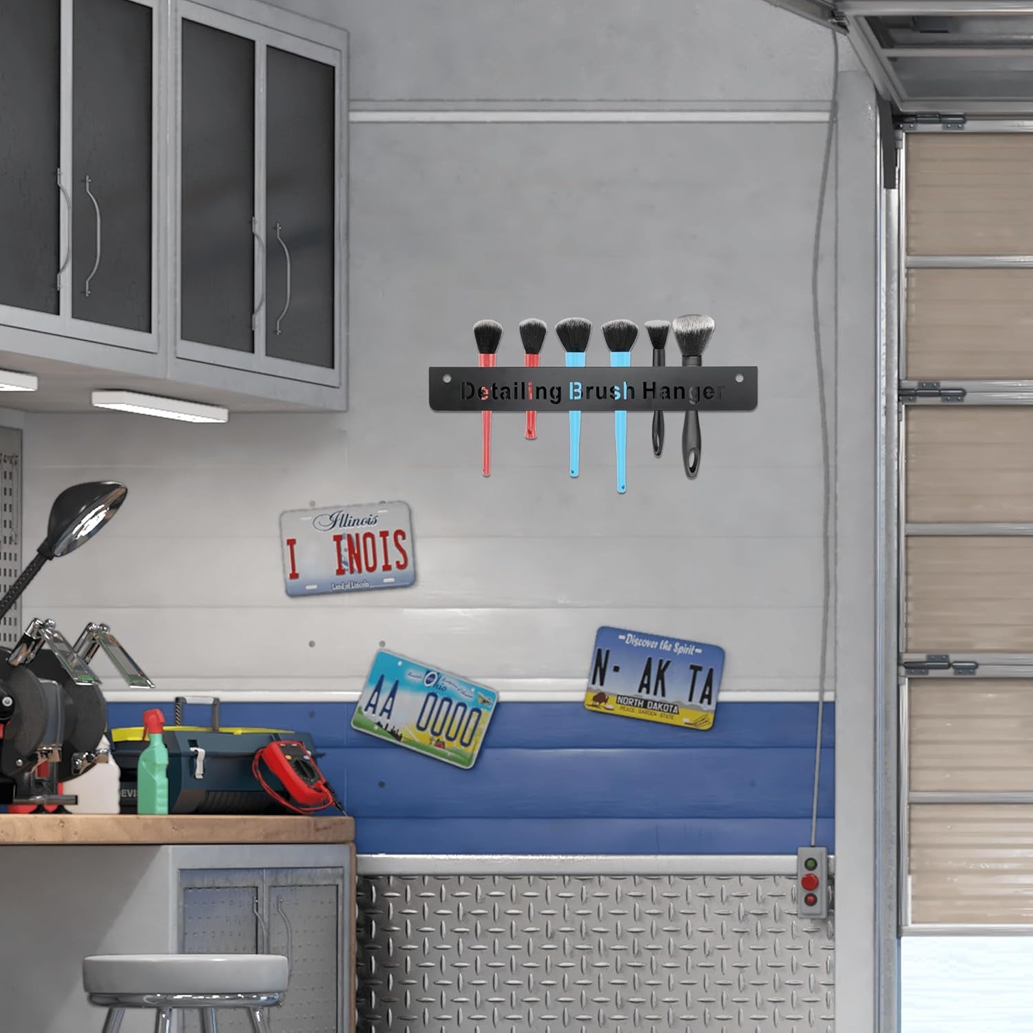 Superior Car Detailing Storage - Organized Detailing Organizer and Brush Set - Sturdy and Durable Auto Detailing Brushes Organizer