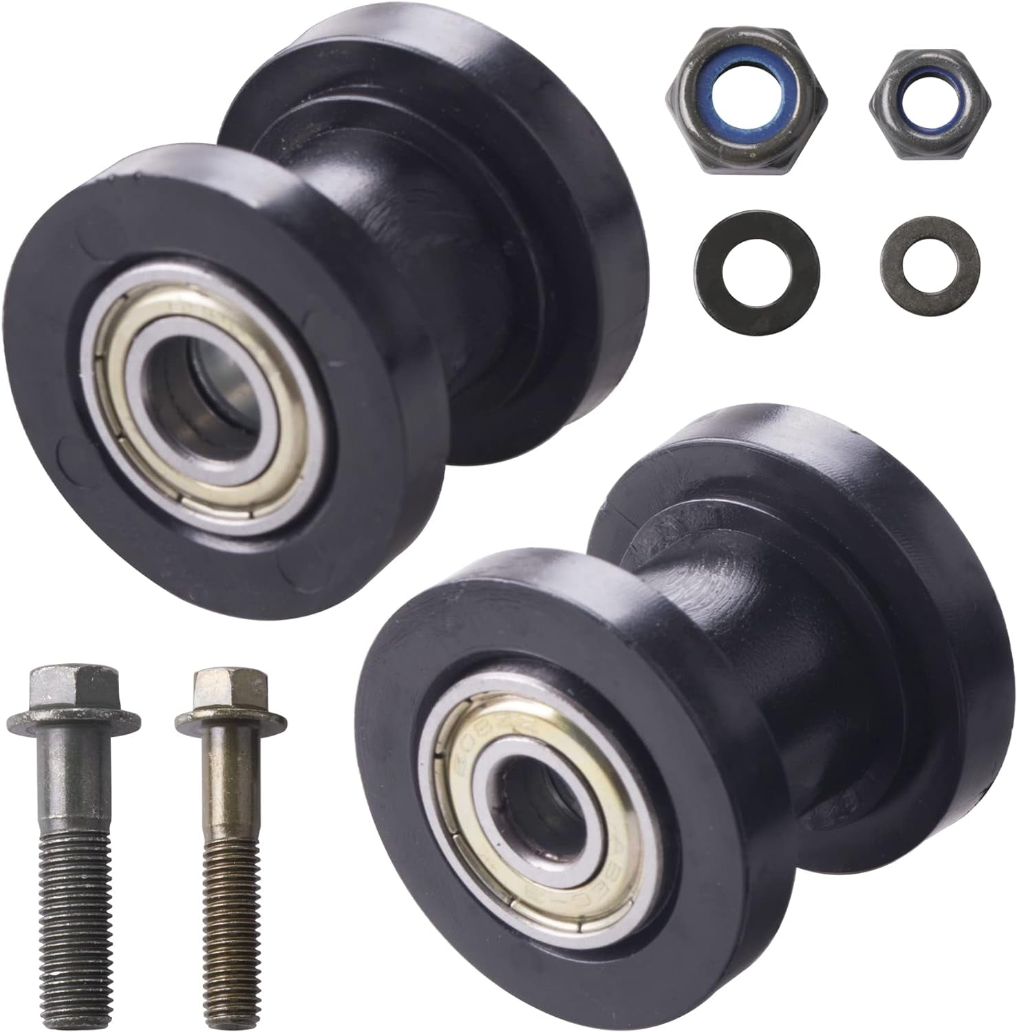 8Mm and 10Mm Chain Roller Pulley Tensioner Wheel Guide per for Motorcycle Mini Bike Atv 125Cc 140Cc 160Cc SSR XR125 CRF50 KLX110 Pitster Pit Dirt Bike Parts（Black）…