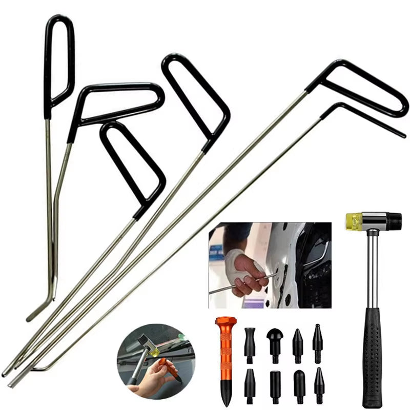 Automotive Tools Hooks Rods Paintless Dent Removal Car Repair Kit Auto Tools Door Dent Ding Hail Removal Push Hooks
