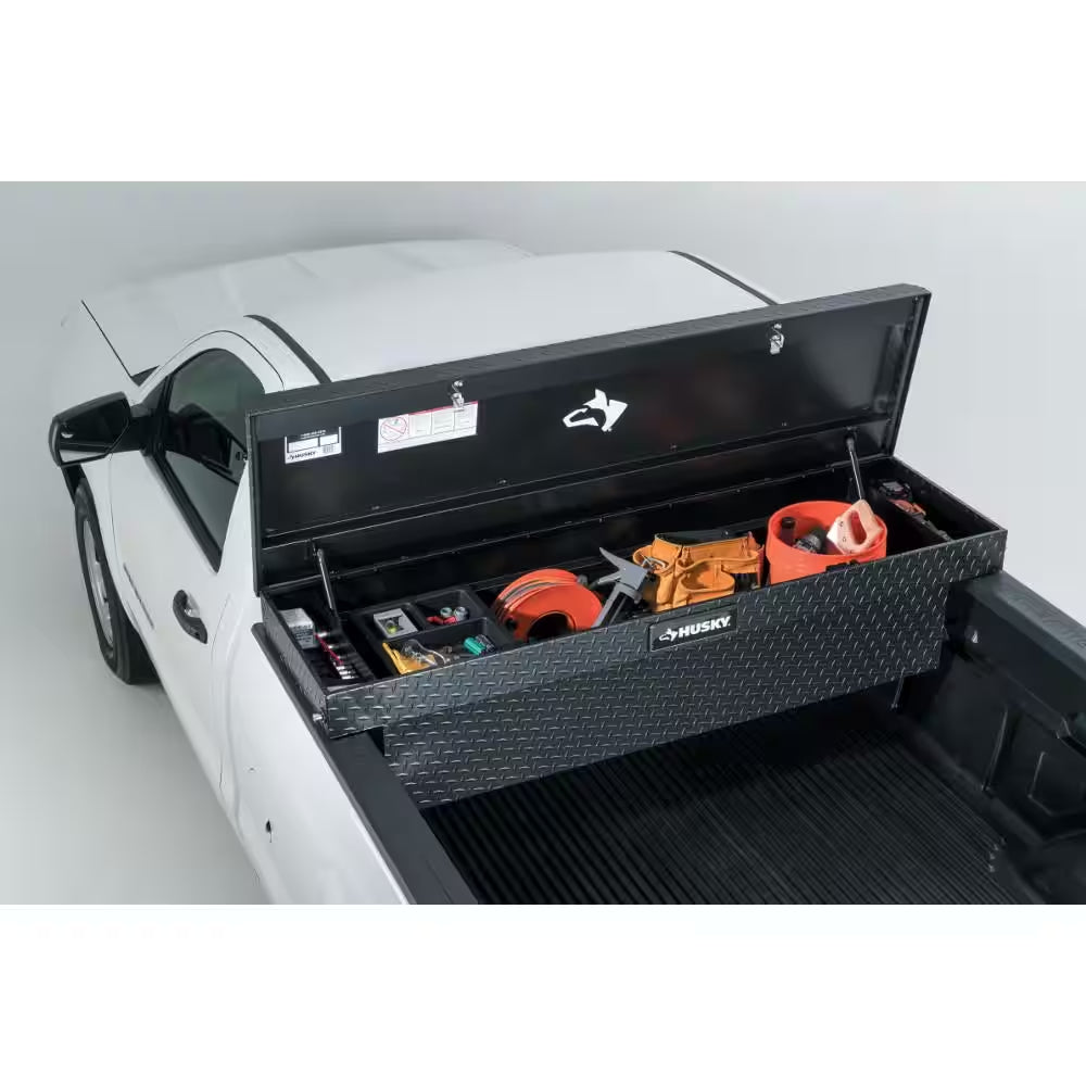 71.36 In. Matte Black Aluminum Full Size Crossbed Truck Tool Box