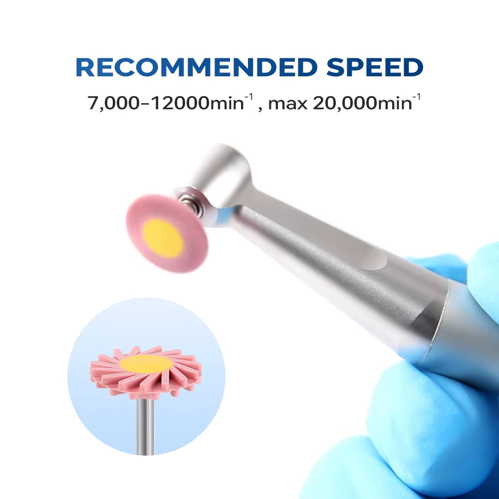 6Pcs/Set Dental Zirconia Polishing Wheel 2.35Mm Polisher for Ceramic Lithium Disilicate Zirconia 3-Step Polishing System