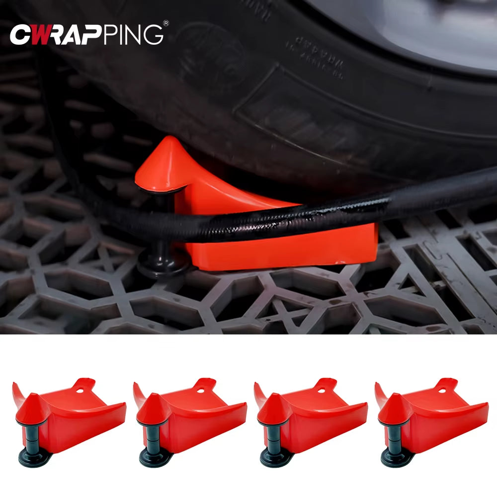 2Pcs Hose Slide Tire Wedge Car Hose Guides Wheel Prevent Auto Detailing Car Wash Tube Anti-Pinch Tools Portable Automotive Tools