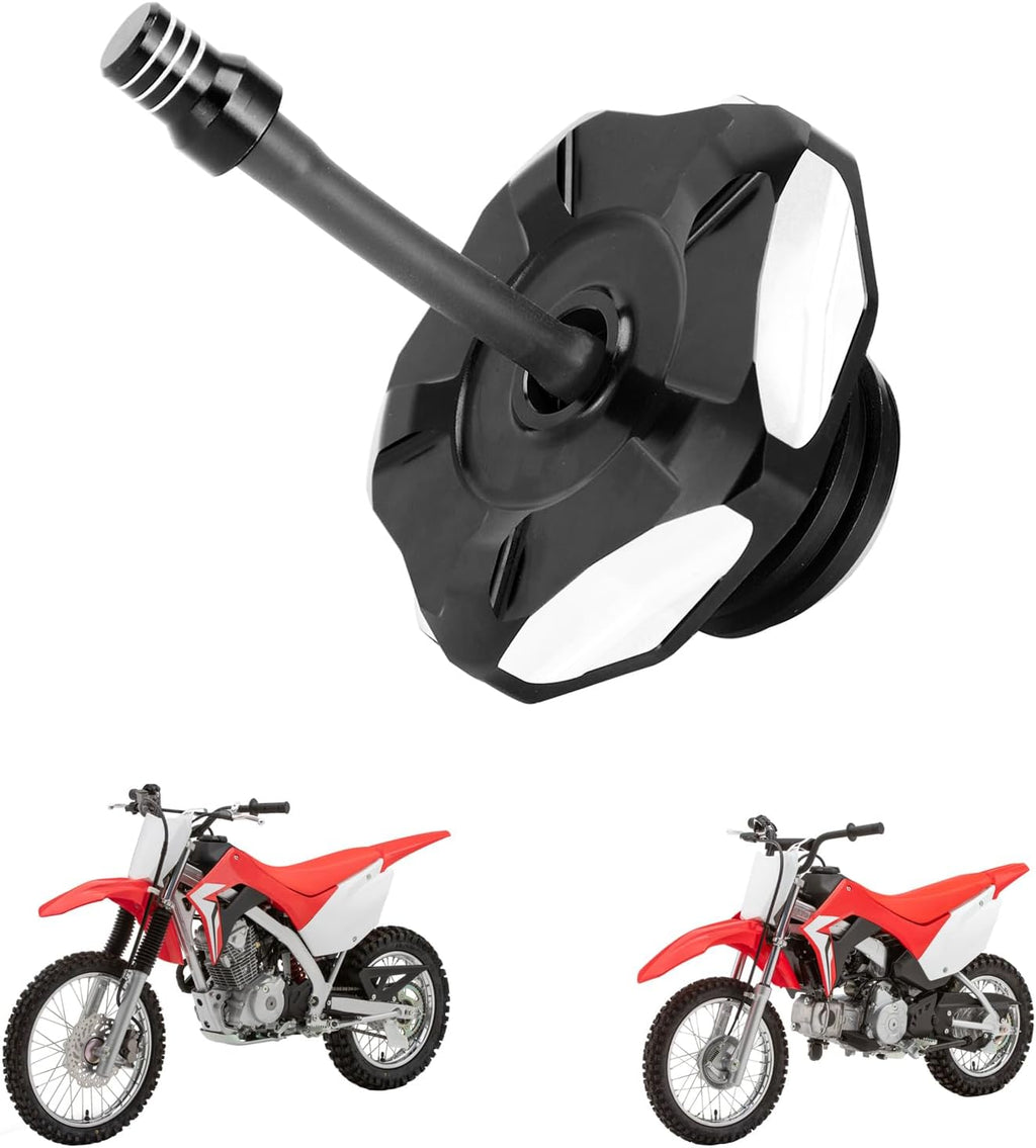Dirt Bike Gas Fuel Tank Cap Cover with Vent Hose CNC for CRF 110 125F CRF110 CRF125F CRF125FB Big Wheel 2019-2024 Black