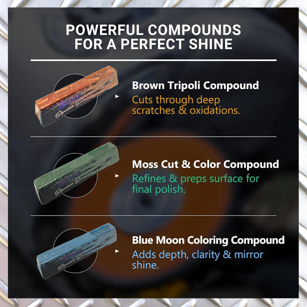 - Ultra Shine Forged Wheels Aluminum Polishing Kit - Aluminum Wheel Polisher - Stainless Steel & Metal Polishing Kit Made for Semi & Lifted Trucks, Billet Parts, & More