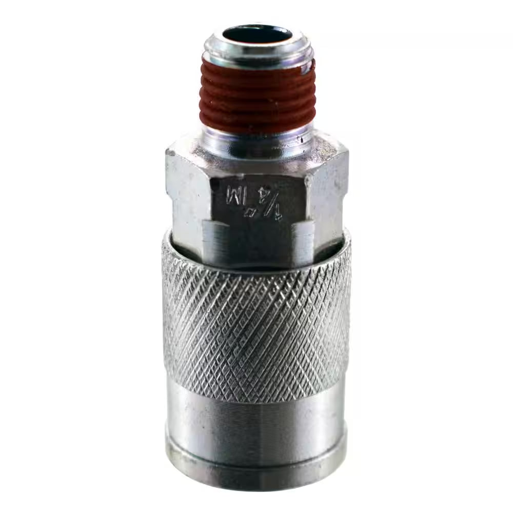 1/4 In. X 1/4 In. NPT Male Industrial Steel Coupler