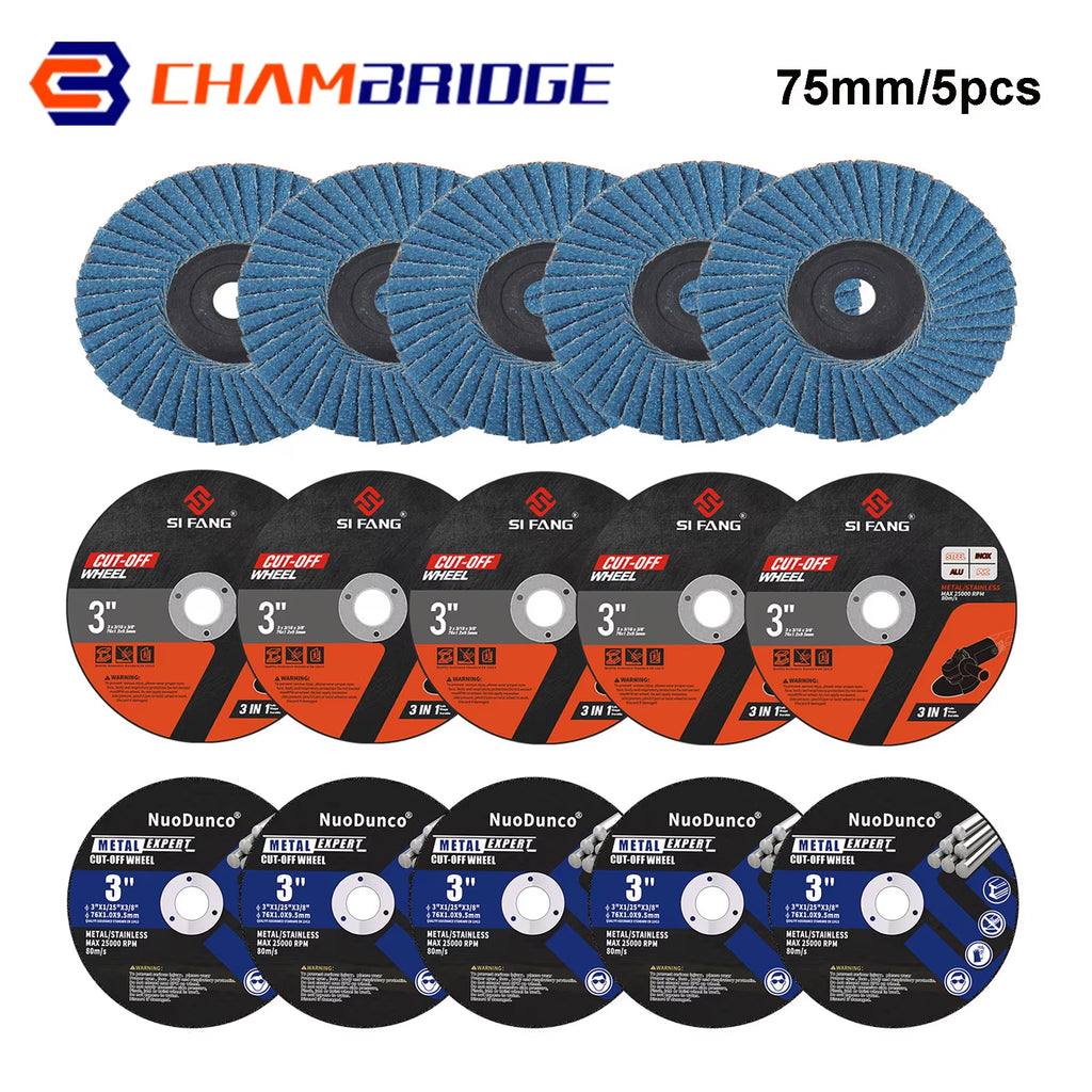 5Pcs75Mm Circular Resin Saw Blade Mini Cutting Disc Grinding Wheel Angle Grinder Accessories Metal Wood Iron Plastic Cutting Saw