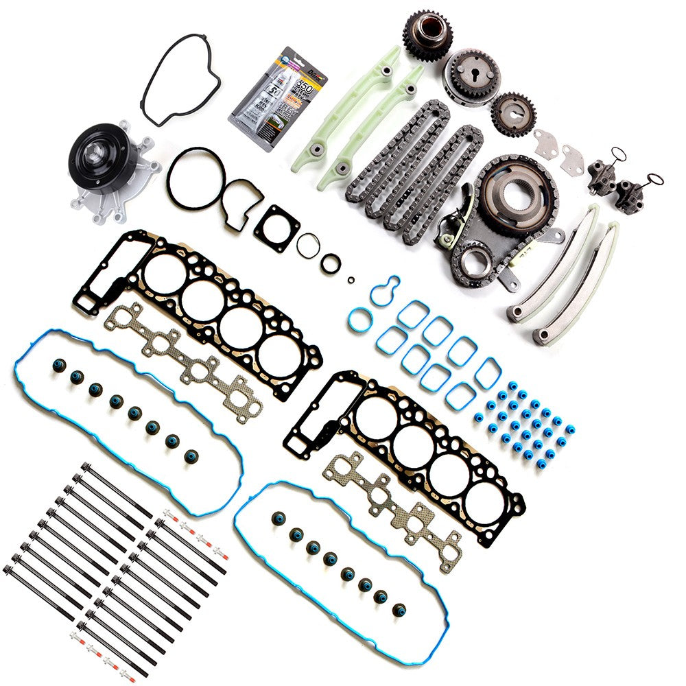 Timing Chain Kit Head Gasket Bolts Set Water Pump for 99-03 Jeep Grand Cherokee