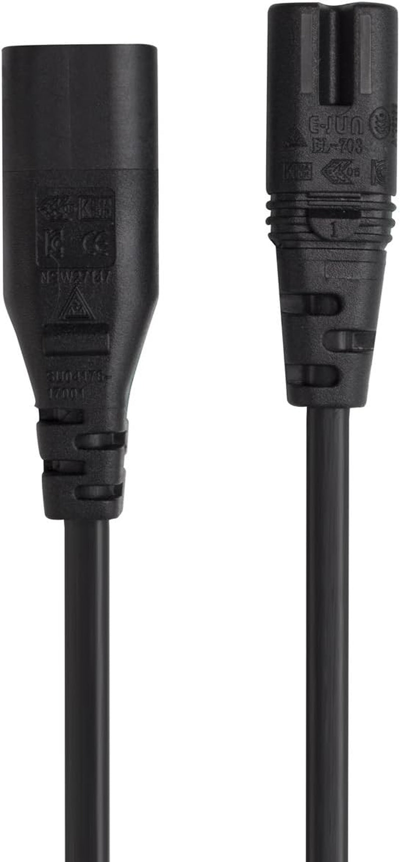 LBSC IEC 60320 C8 Plug to C7 Receptacle Male to Female Extension Power Supply Main Adapter Cable 15Ft ()