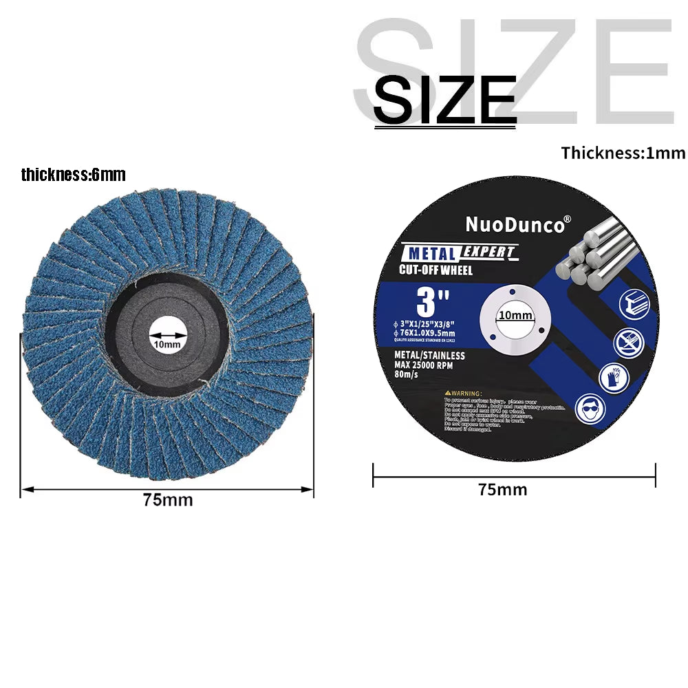 5Pcs75Mm Circular Resin Saw Blade Mini Cutting Disc Grinding Wheel Angle Grinder Accessories Metal Wood Iron Plastic Cutting Saw