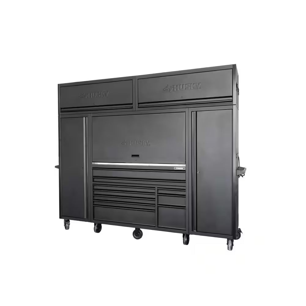 Modular Tool Storage 55 In. W X 24 In. D Heavy Duty Matte Black Top Tool Chest