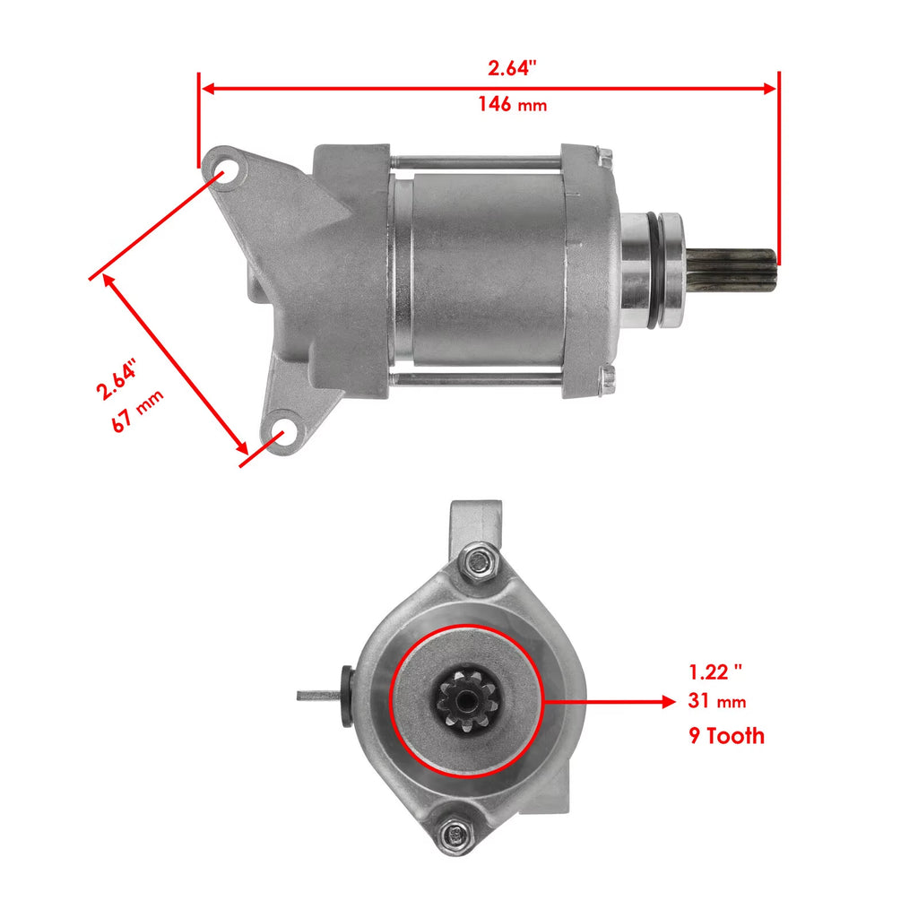 Motorcycle Electric Engine Starter Motor for YAMAHA WR 450 WR450F Dirt Bike 2007-2015 Parts NO. 5TJ-81890-30-00 5TJ-81890-31