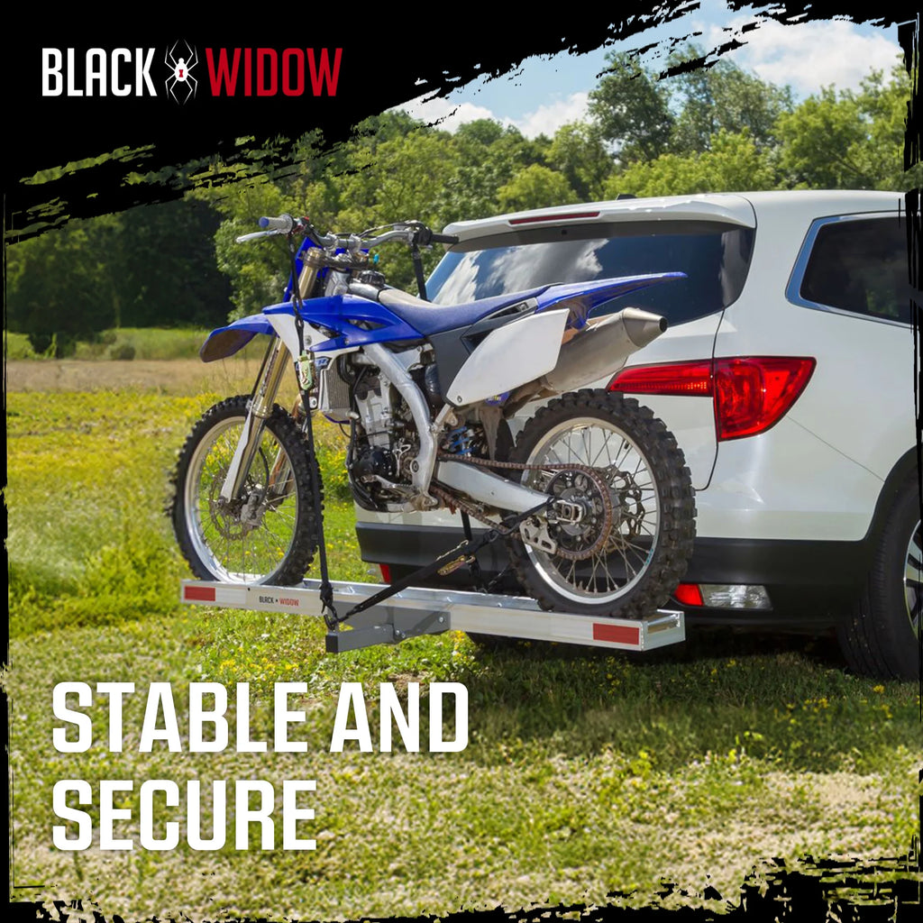 Motorcycle Bike Carrier W/Ramp for 2" Hitch, 400 Pound Capacity