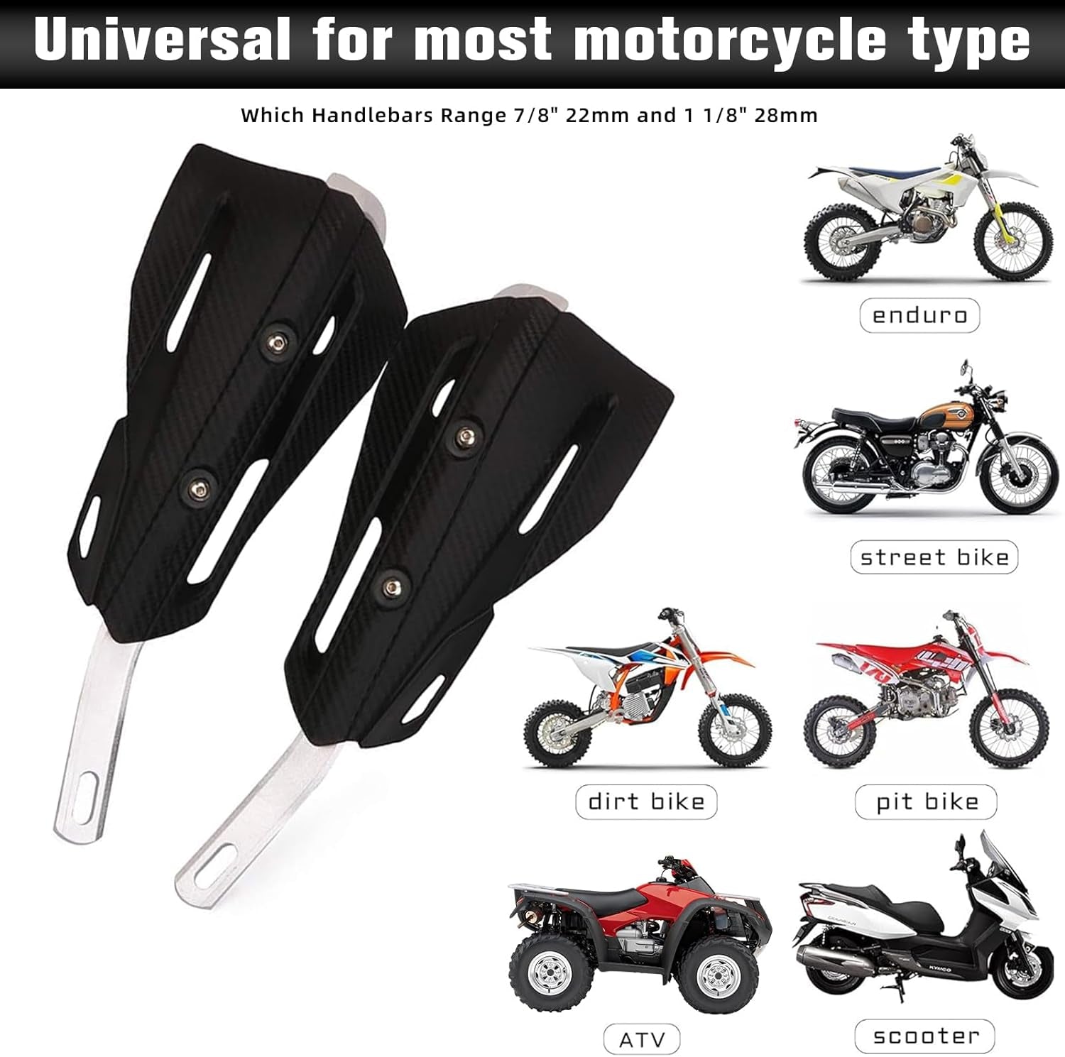 JFG RACING Dirt Bike Handguards,Uni