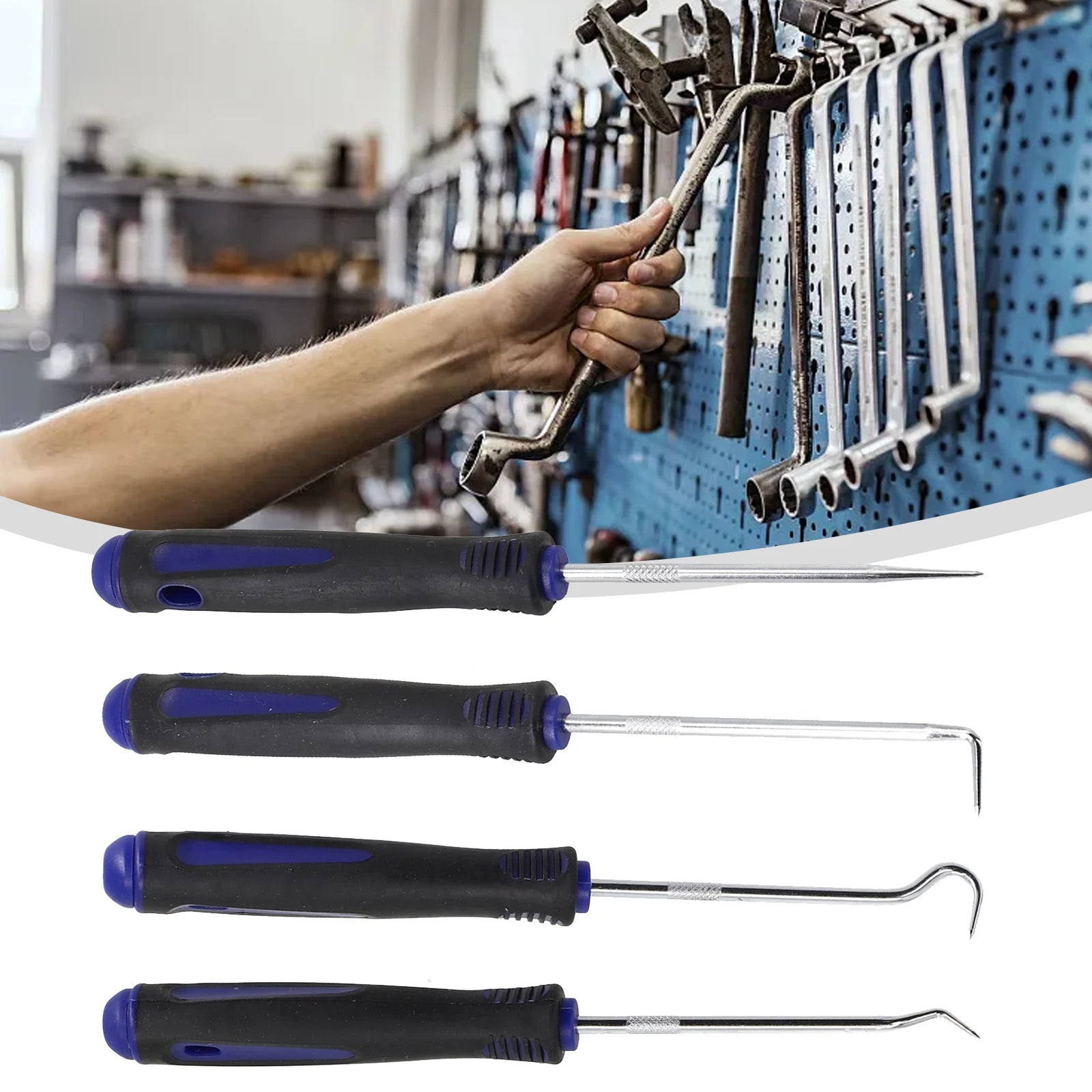4Pcs Car Vehicle Oil Seal Screwdrivers Pick and Hook Set Car Auto Oil Seal O-Ring Seal Gasket Pick Puller Remover Fit