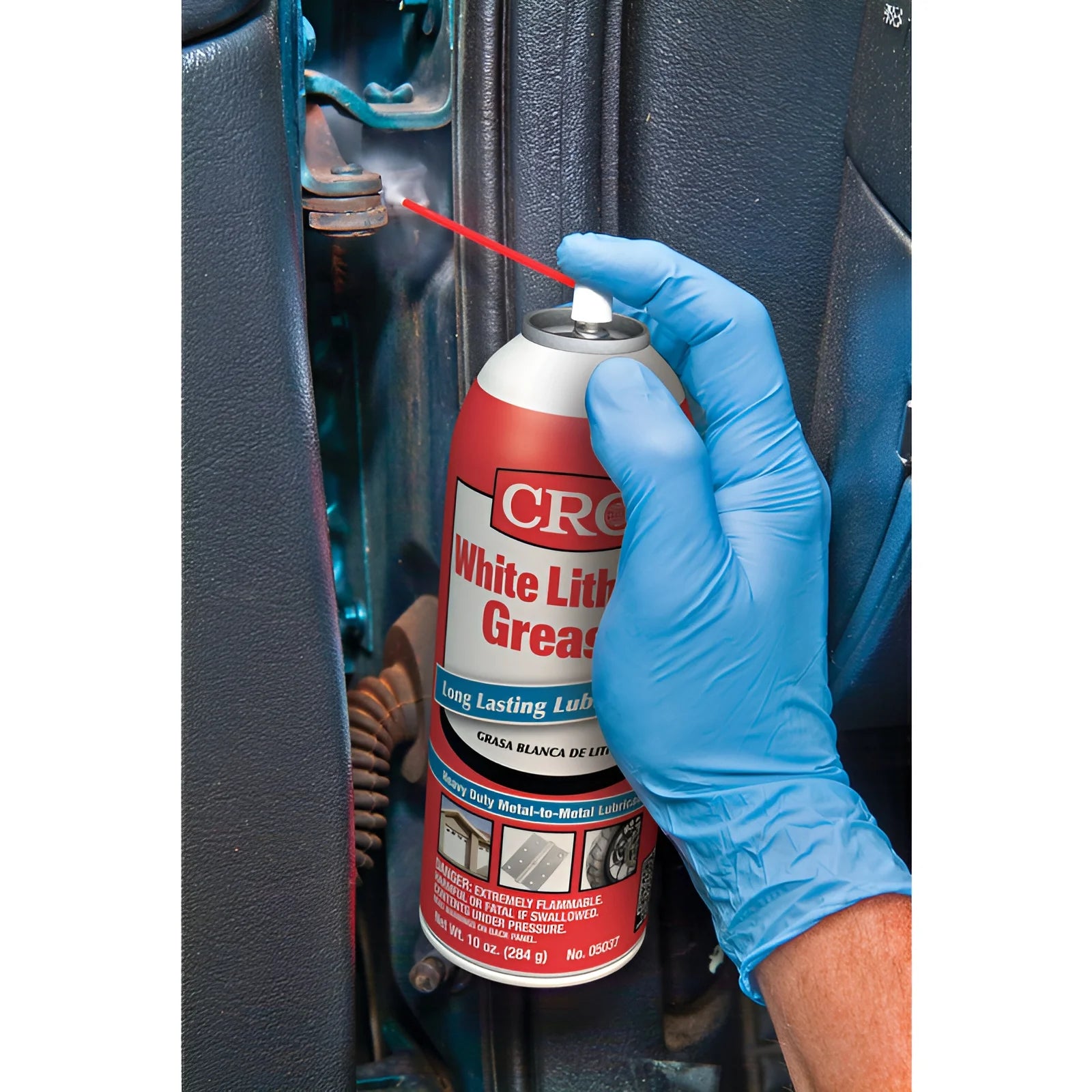 CRC White Lithium Grease Lubricant Spray, 10 Oz