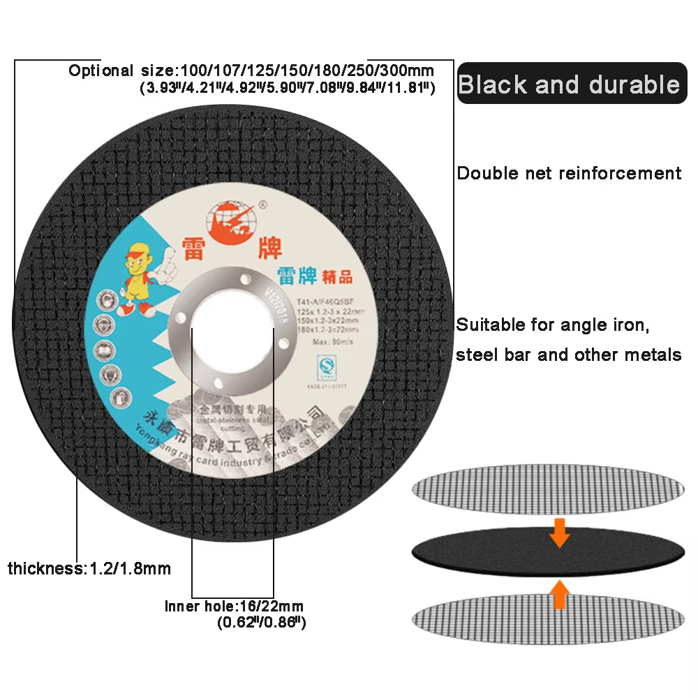 75/125/125/150/180/250/300Mm Metal Grinding Disc Resin Cutting Wheel Angle Grinder Ultrathin Blade for Metal Iron Stainles Steel