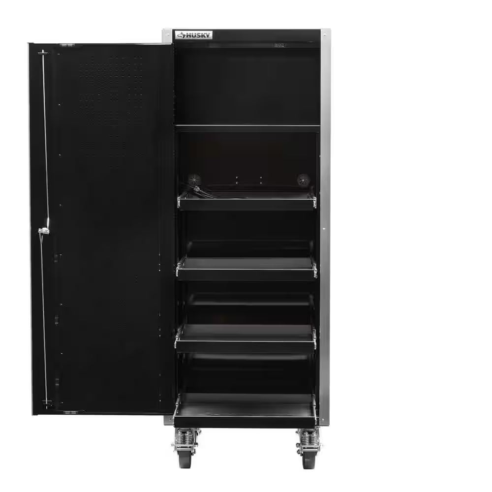 28 In. W X 25 In. D Professional Duty Side Tool Chest Locker with Casters in Black