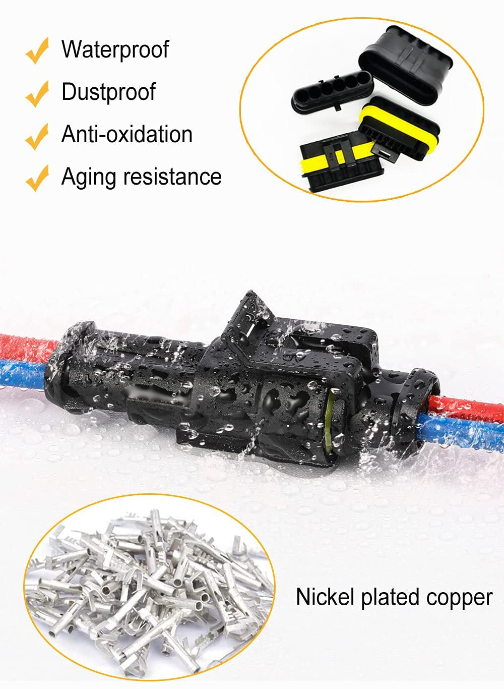 352Pcs Waterproof Car Electrical Connector Terminals Automotive Electrical Wi...