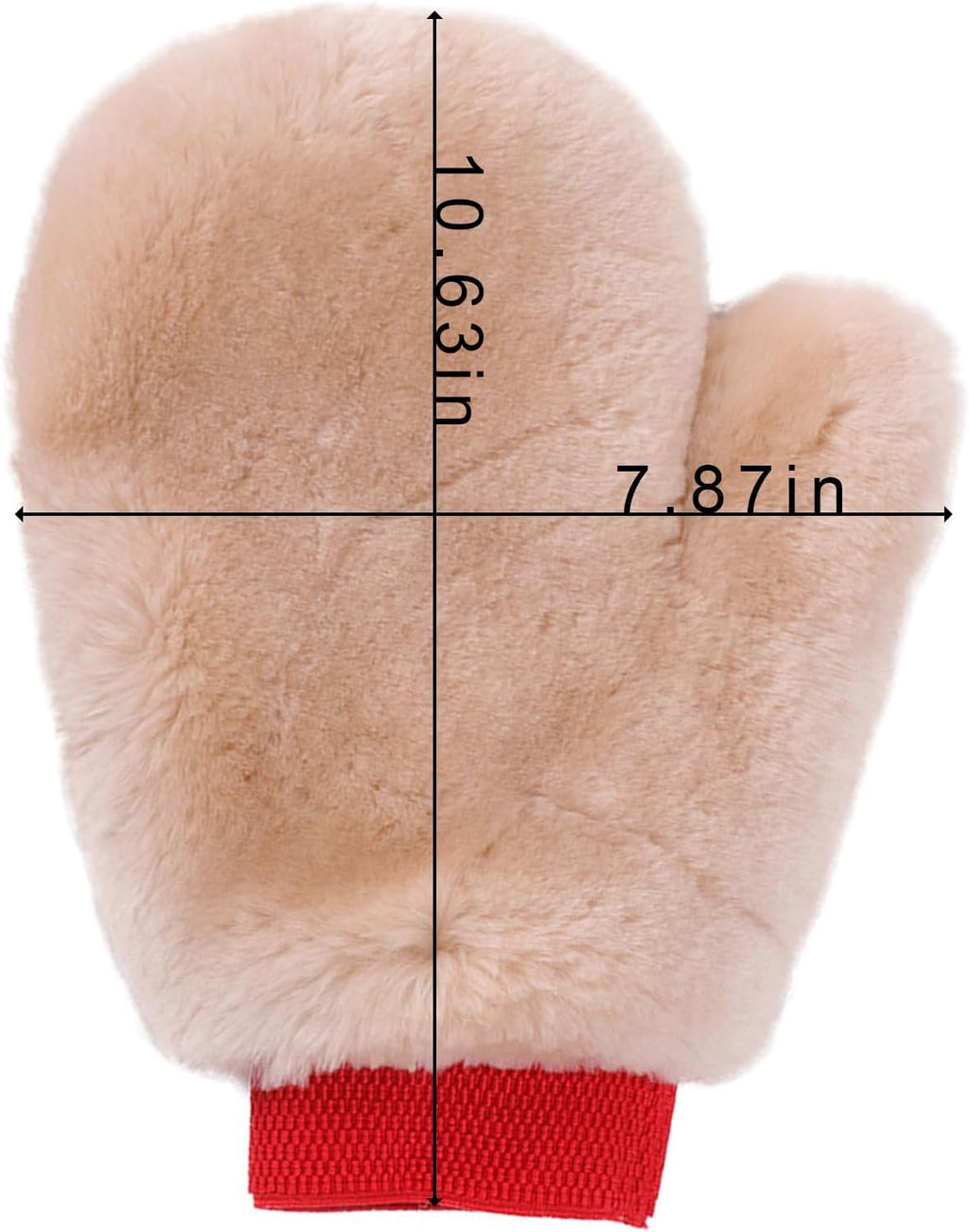 Natural Sheepskin Car Wash Mitt,Lambskin Wool Double-Side Cleaning Gloves Large Sheepskin Washing Gloves for Wet and Dry Scratch-Free Wash Mitt for Car, Truck, Moto, Boat